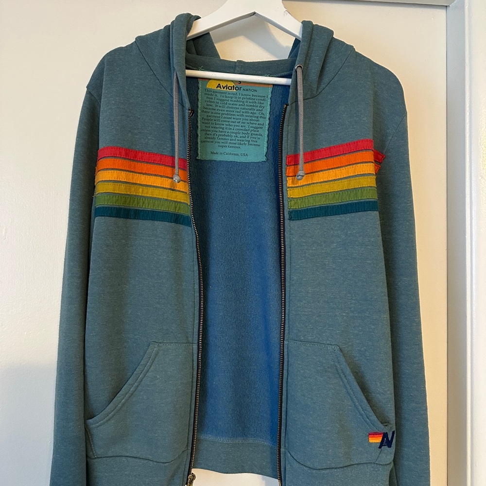 Aviator Nation Blue Zip Hoodie - Picture 5 of 6